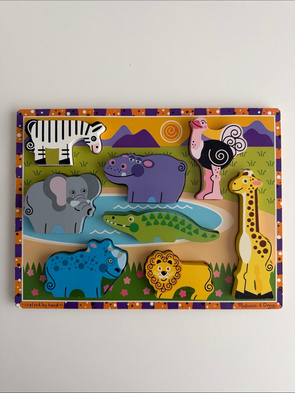 Melissa & Doug - Fresh Start Chunky Wood Puzzle - Safari Desert Animals- Ages 2+